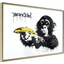 Arkiio Affisch Banksy: Monkey with Banana [Poster] 45x30 Poster